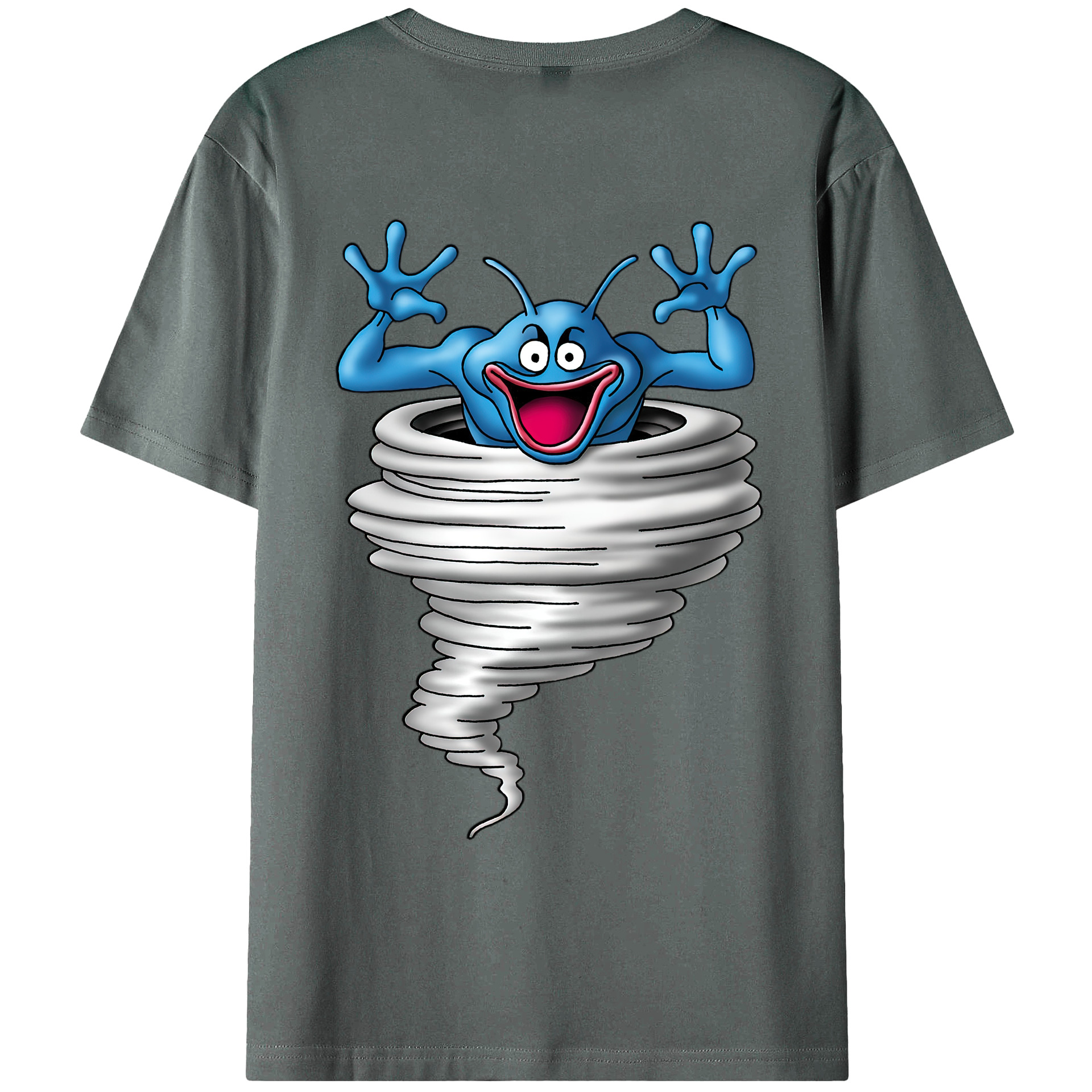 （画像用） ドラゴンクエスト Doragon Kuesuto Dragon Quest 綿100％ メンズ半袖Tシャツ（バックプリント） 通気性
